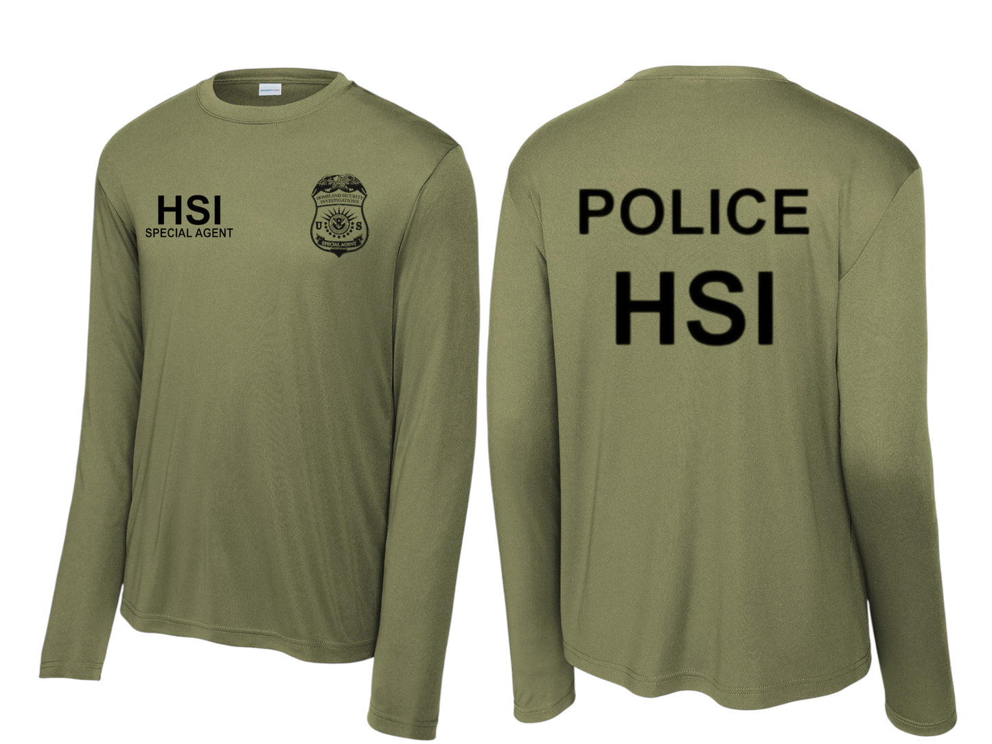 HSI SPECIAL AGENT LONGSLEEVE WICKING RAID TSHIRT-ST350LS