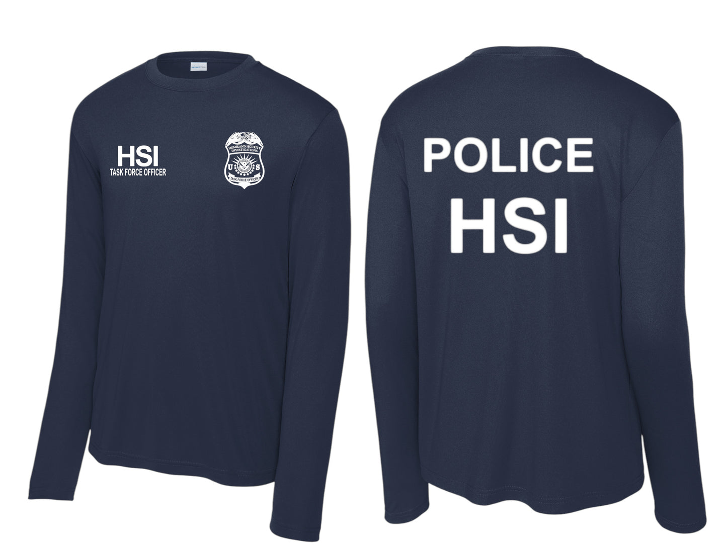 HSI TASK FORCE OFFICER LONGSLEEVE WICKING RAID TSHIRT-ST350LS