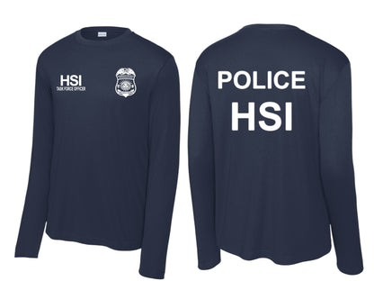 HSI TASK FORCE OFFICER LONGSLEEVE WICKING RAID TSHIRT-ST350LS