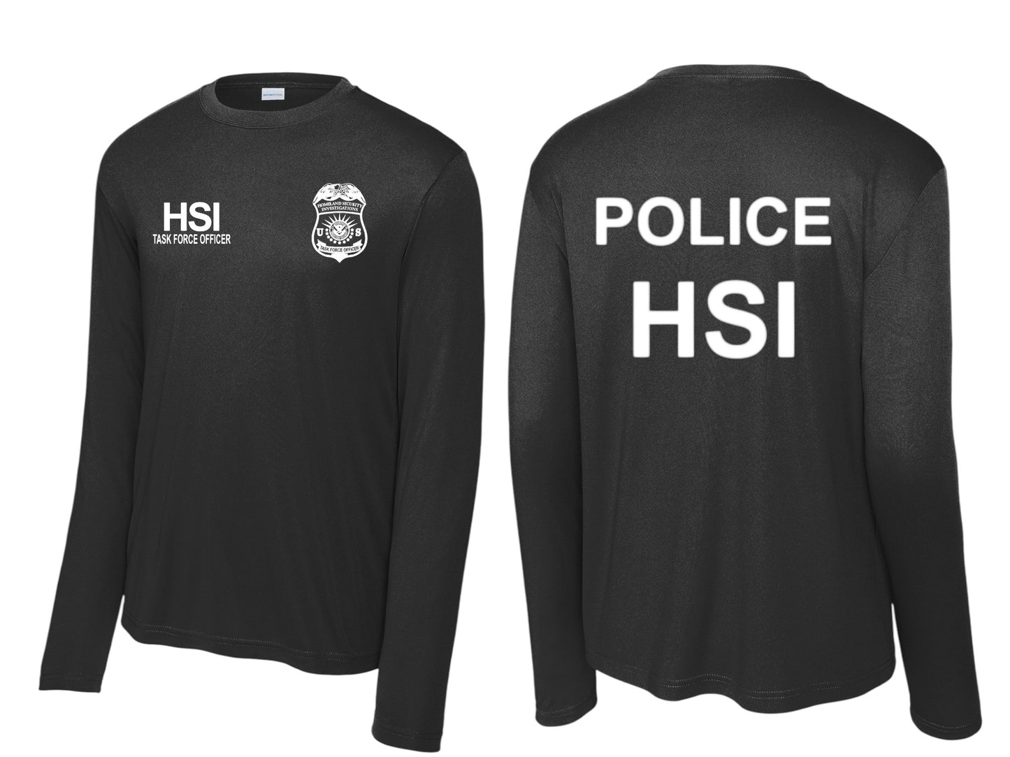 HSI TASK FORCE OFFICER LONGSLEEVE WICKING RAID TSHIRT-ST350LS