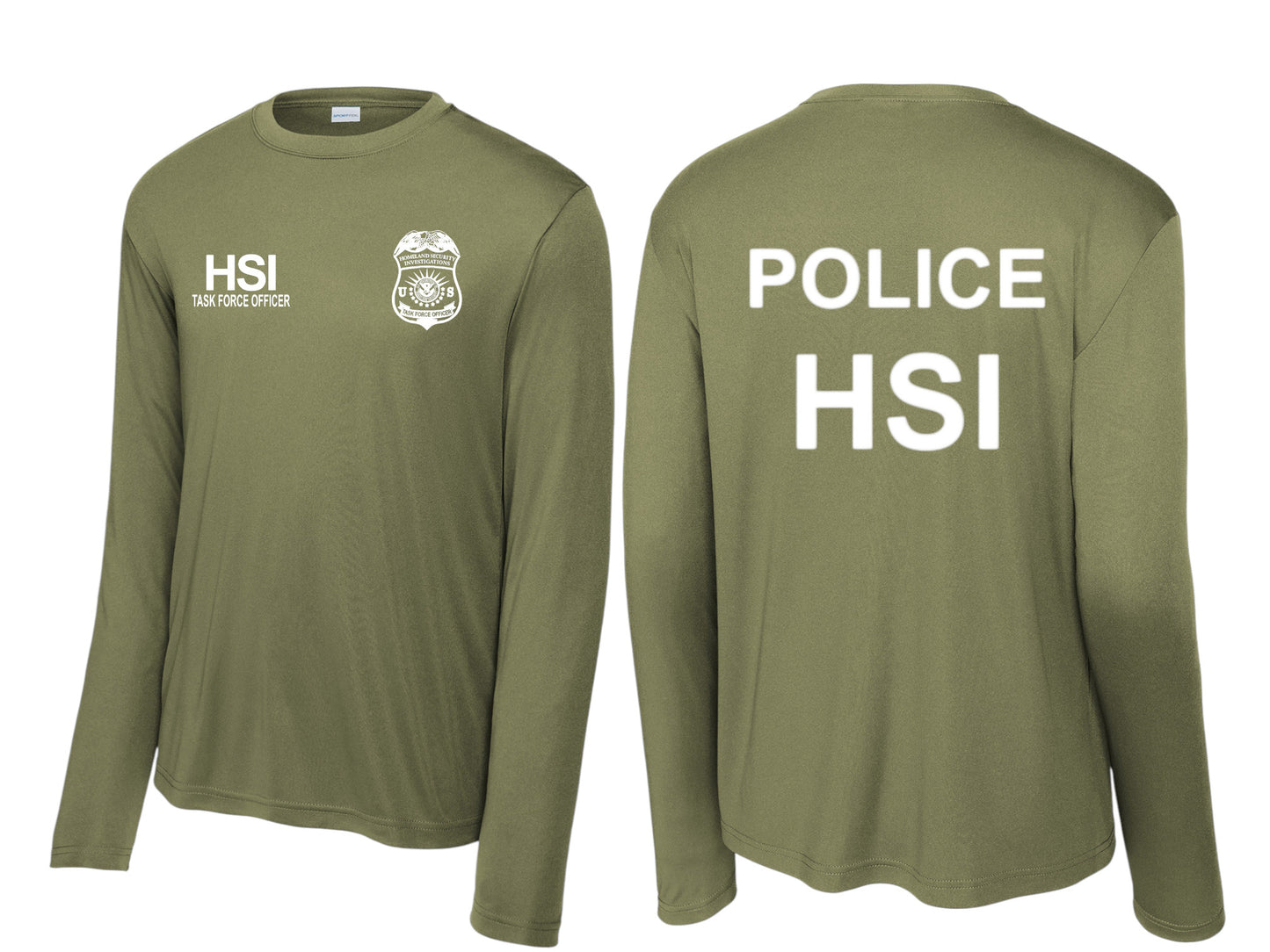 HSI TASK FORCE OFFICER LONGSLEEVE WICKING RAID TSHIRT-ST350LS