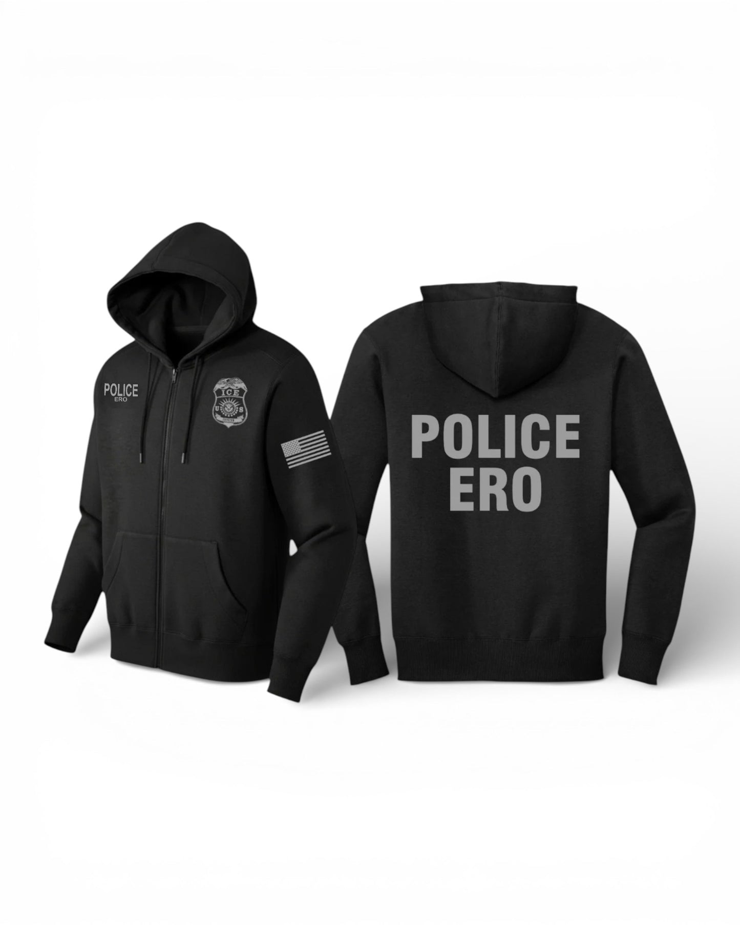 ICE ERO FULL ZIP HOODED SWEATSHIRT-DT1103