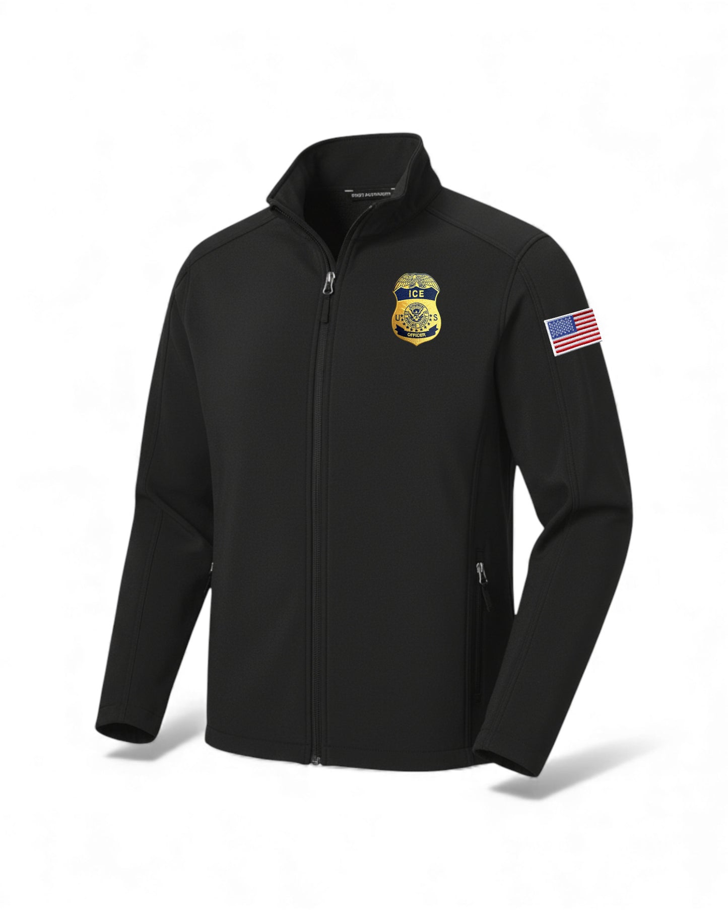 MEN'S ICE OFFICER BADGE SOFT SHELL JACKET-J317