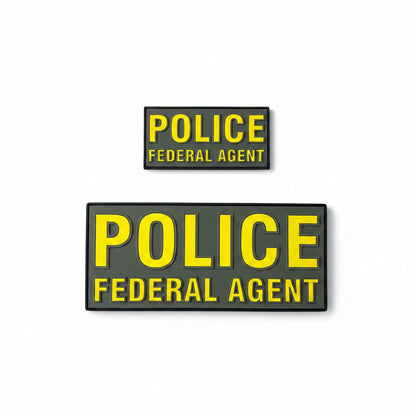 NEW! POLICE FEDERAL AGENT PVC PATCH SET