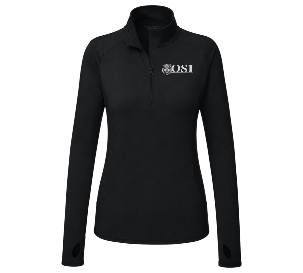 WOMEN'S OSI LOGO 1/4 ZIP PULLOVER SPORT-TEK SPORT WICK STRETCH LST850