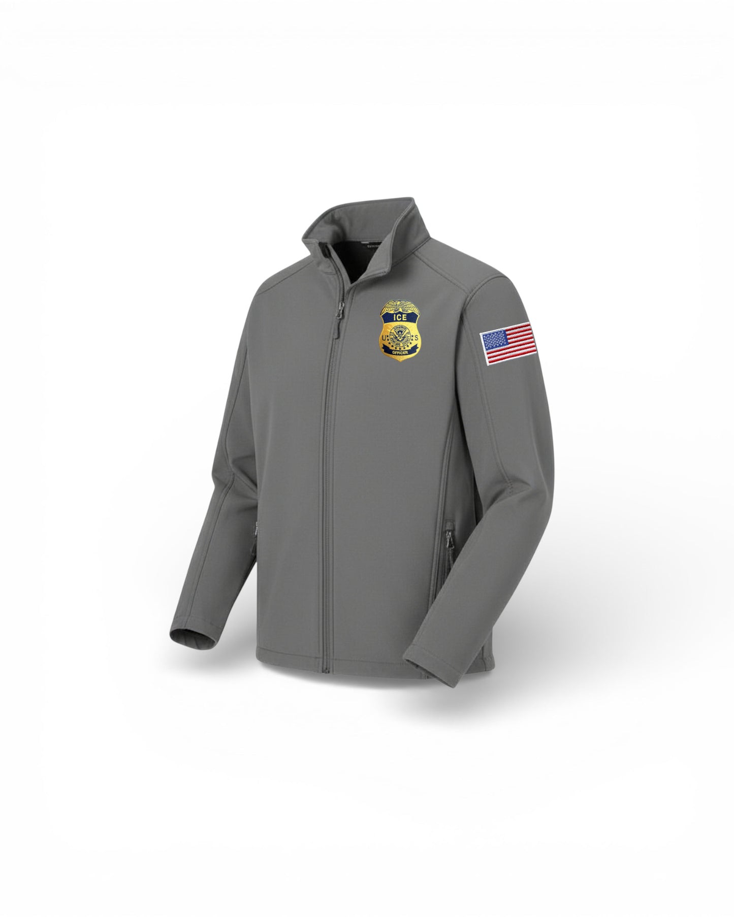 MEN'S ICE OFFICER BADGE SOFT SHELL JACKET-J317