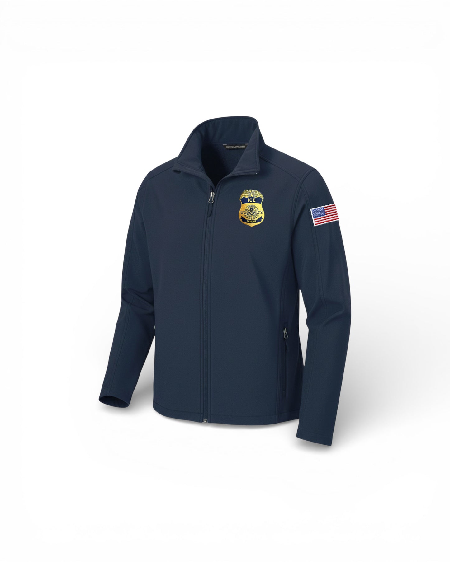 MEN'S ICE OFFICER BADGE SOFT SHELL JACKET-J317