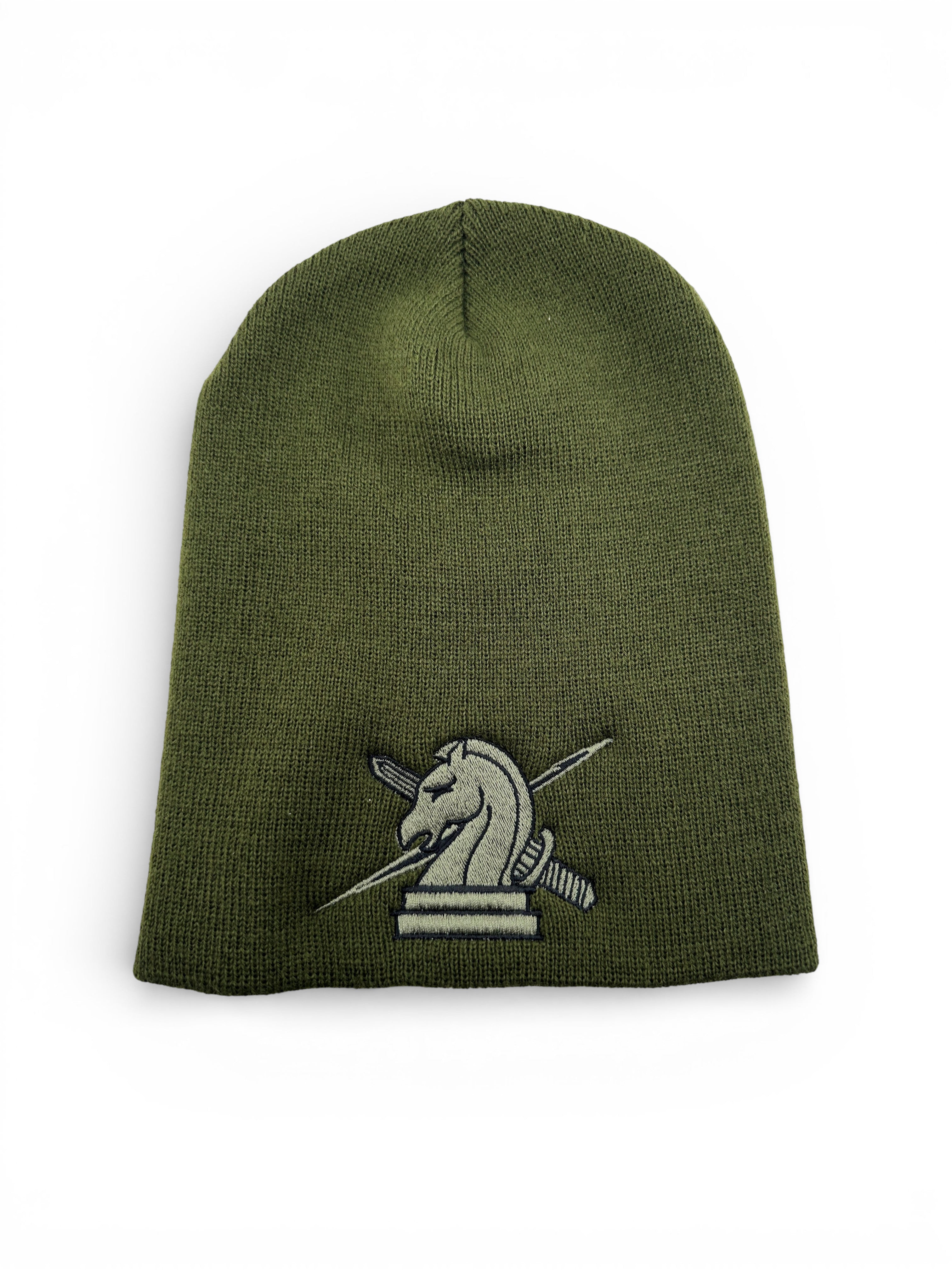 ICE FUGITIVE OPS (NO TEXT) EMBROIDERED ON SKULL KNIT BEANIE