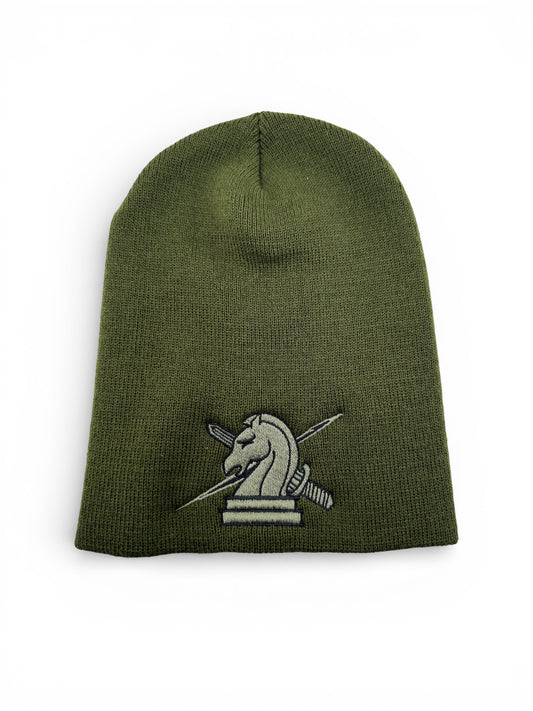 ICE FUGITIVE OPS (NO TEXT) EMBROIDERED ON SKULL KNIT BEANIE