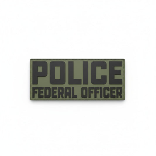 NEW PVC POLICE FEDERAL OFFICER 9"X4"