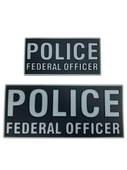 NEW! POLICE FEDERAL OFFICER PVC PATCH SET
