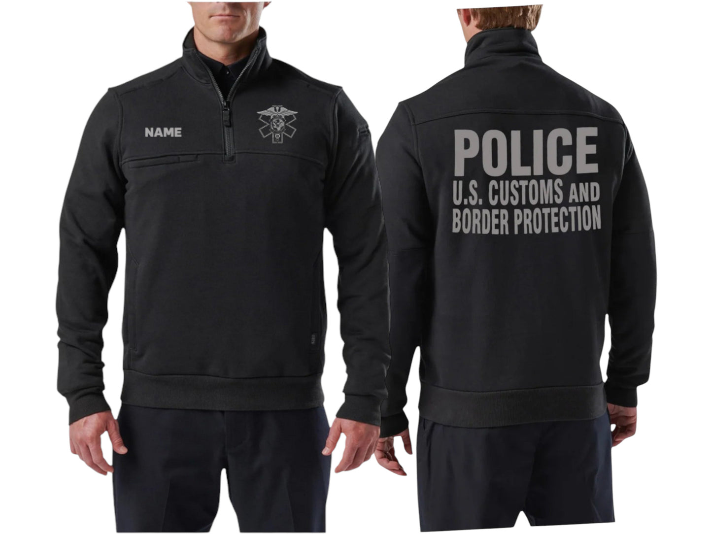 5.11 CBP OFO EMS JOB SHIRT 1/4 ZIP 2.0-72534-BLACK