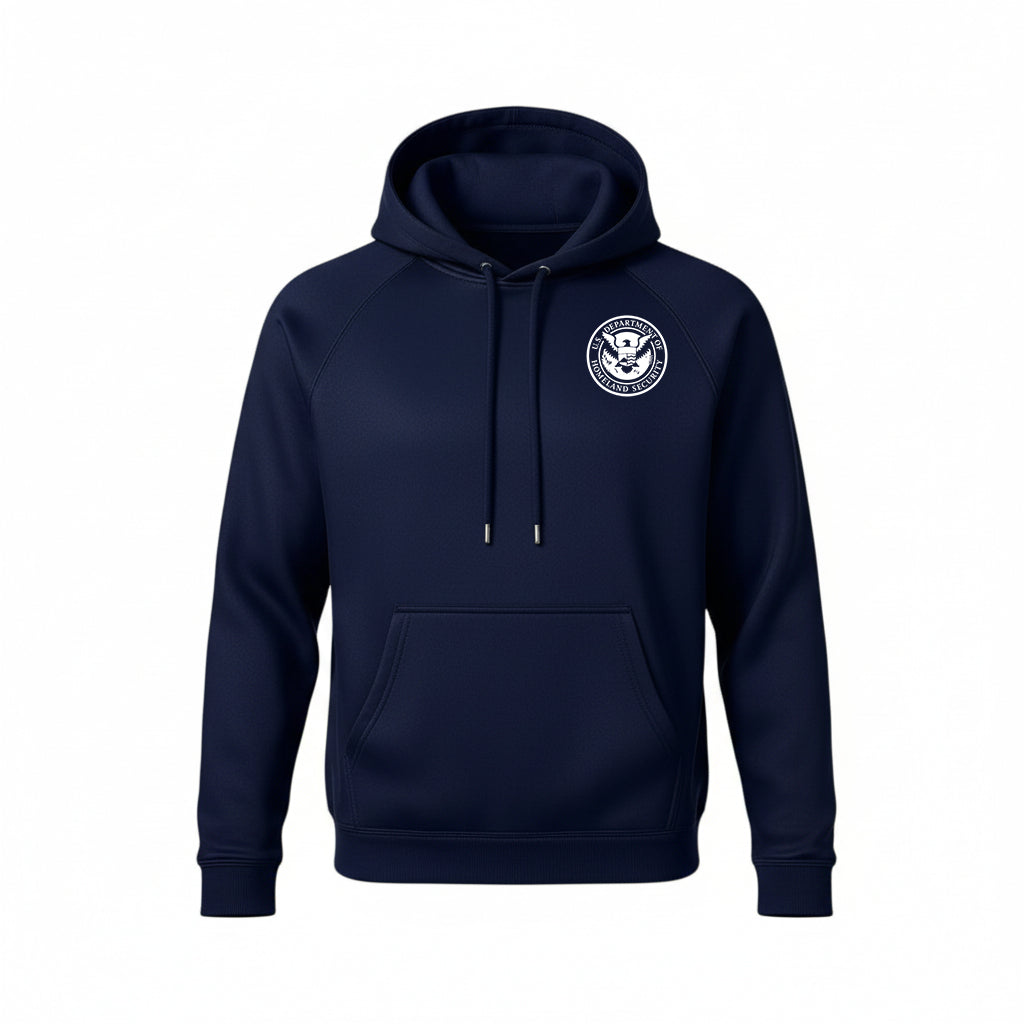PRINTED DHS SEAL ON WICKING HOODED PULLOVER F244