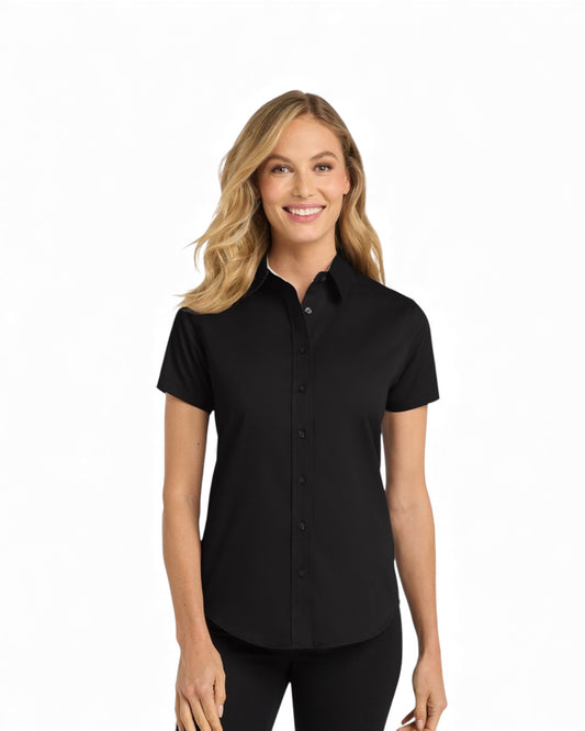 SHORT SLEEVE LADIES BUTTON SHIRT L508