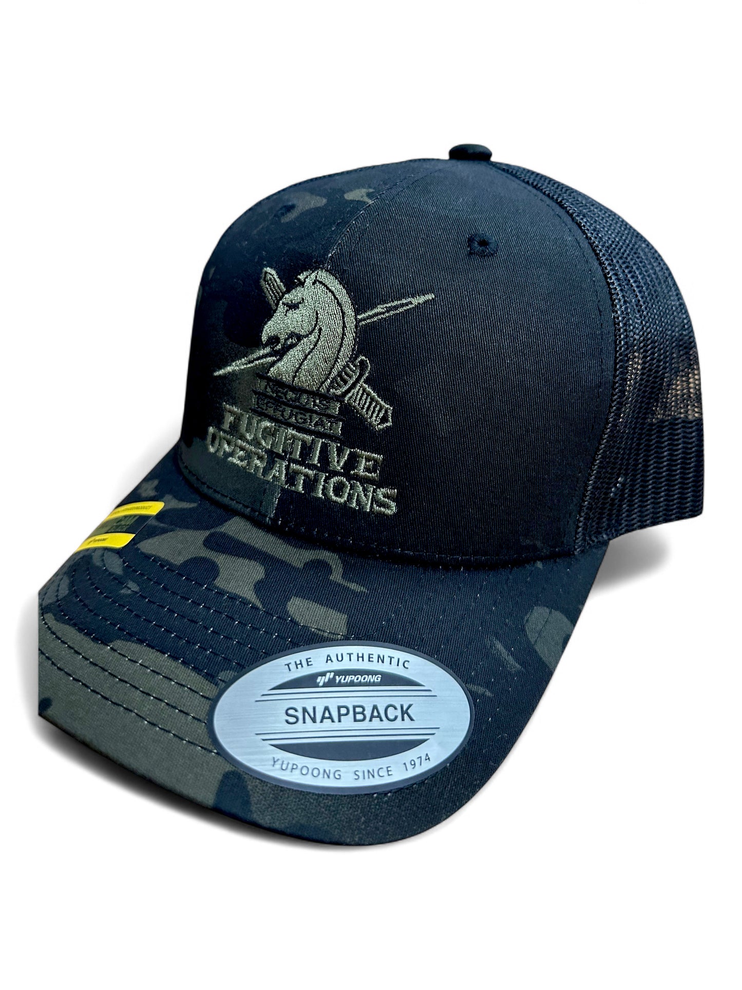 ICE FUGITIVE OPS EMBROIDERED ON YP CLASSIC HAT-6606 MESH SNAPBACK