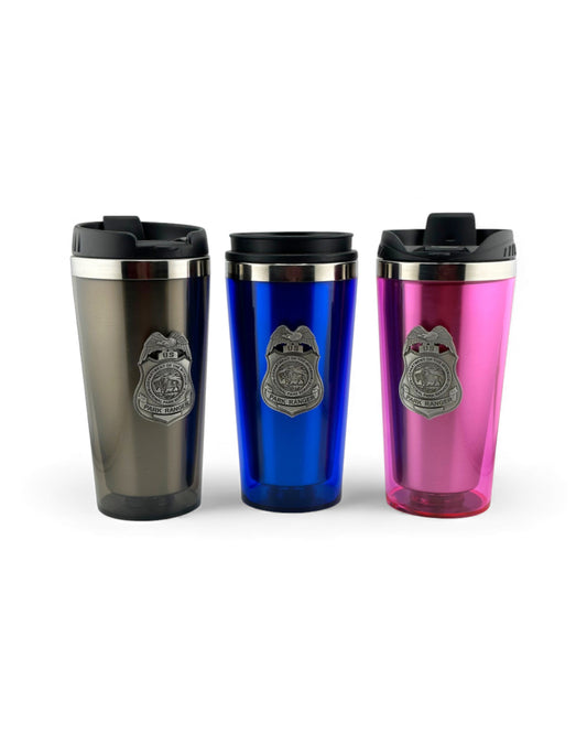 INSULATED TUMBLER WITH NPS PEWTER BADGE