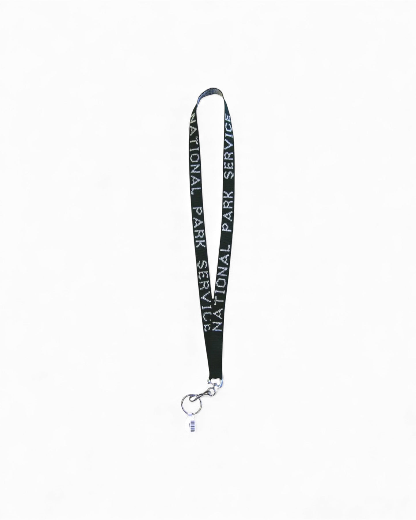 NPS LANYARD DARK FOREST GREEN WITH SILVER GREY LETTERING