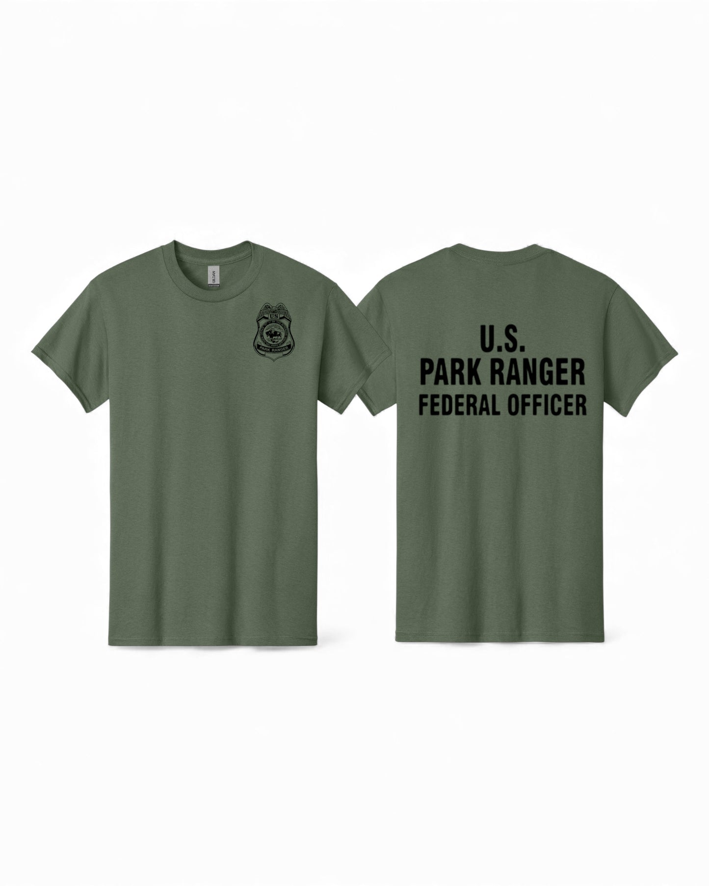 NPS US PARK RANGER FEDERAL OFFICER T-SHIRT BLACK INK