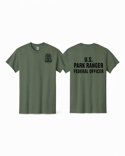 NPS US PARK RANGER FEDERAL OFFICER T-SHIRT BLACK INK