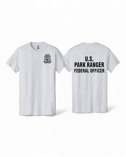 NPS US PARK RANGER FEDERAL OFFICER T-SHIRT BLACK INK