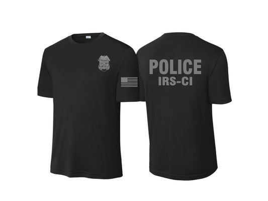 IRS RAID MOISTURE WICKING T-SHIRT-BLACK/GREY INK-ST350