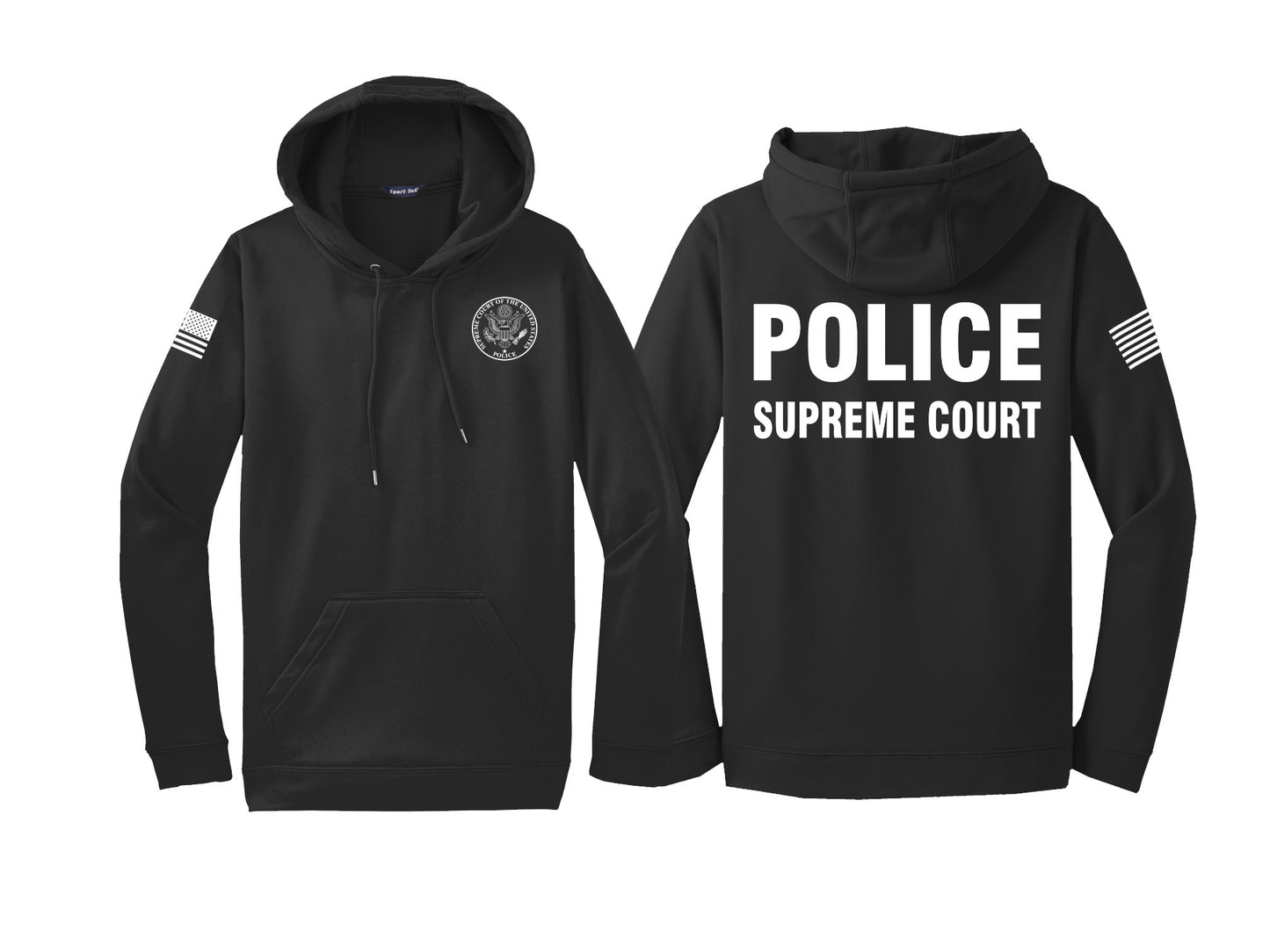 SUPREME COURT POLICE WICKING HOODIE WHITE INK-F244