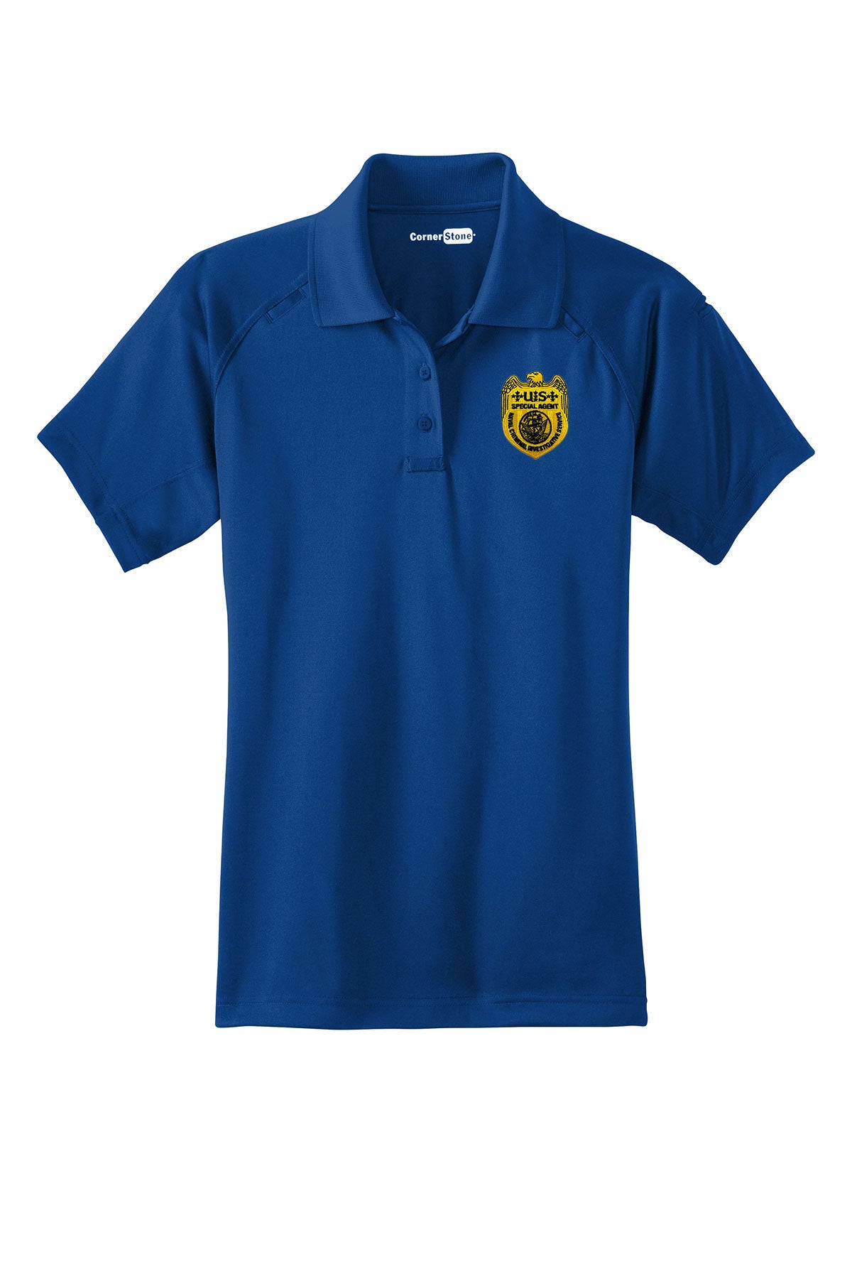 WOMEN'S NCIS SPECIAL AGENT BADGE ON CORNERSTONE TACTICAL POLO-CS411
