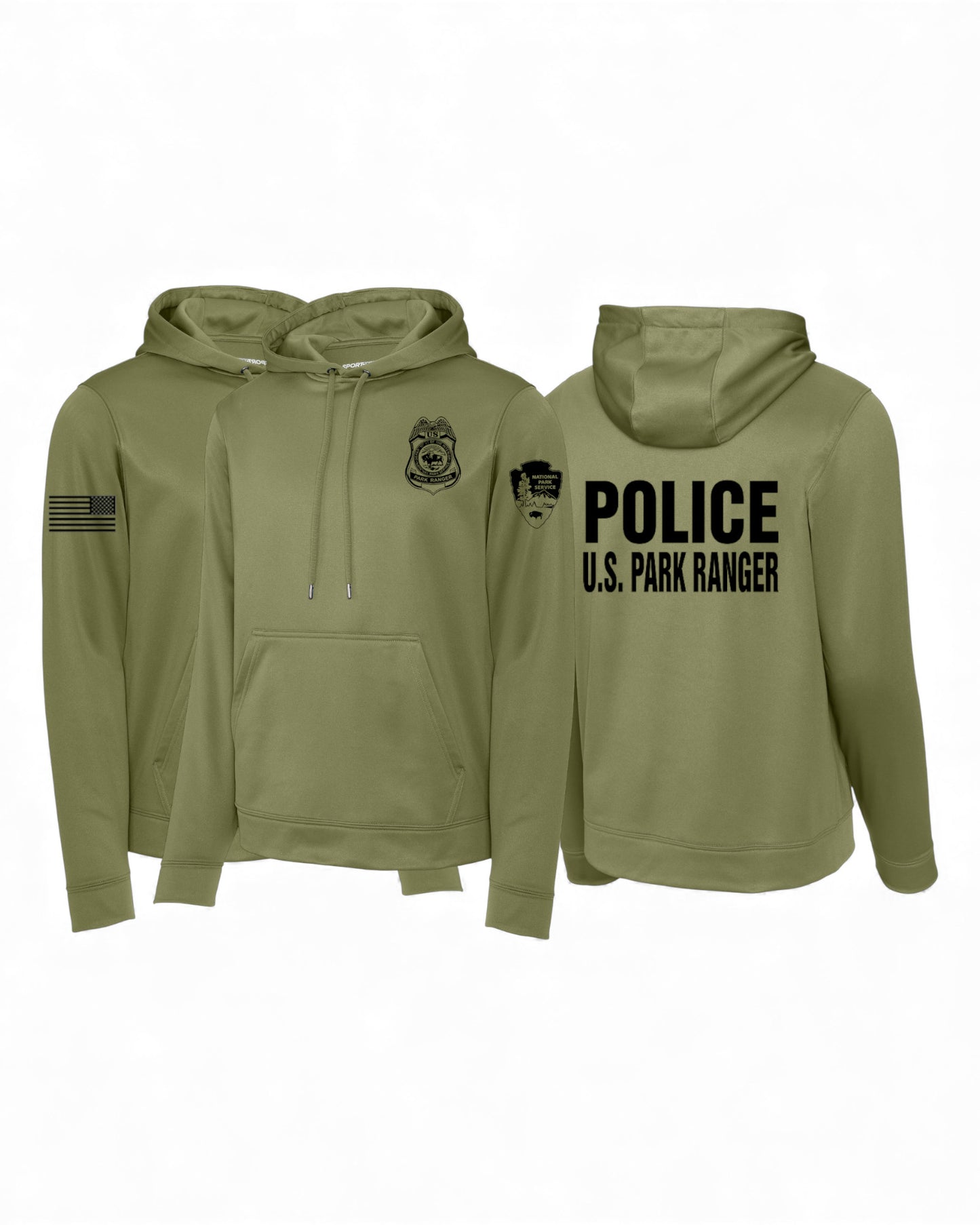 NPS PARK RANGER HOODED WICKING PULLOVER-F244