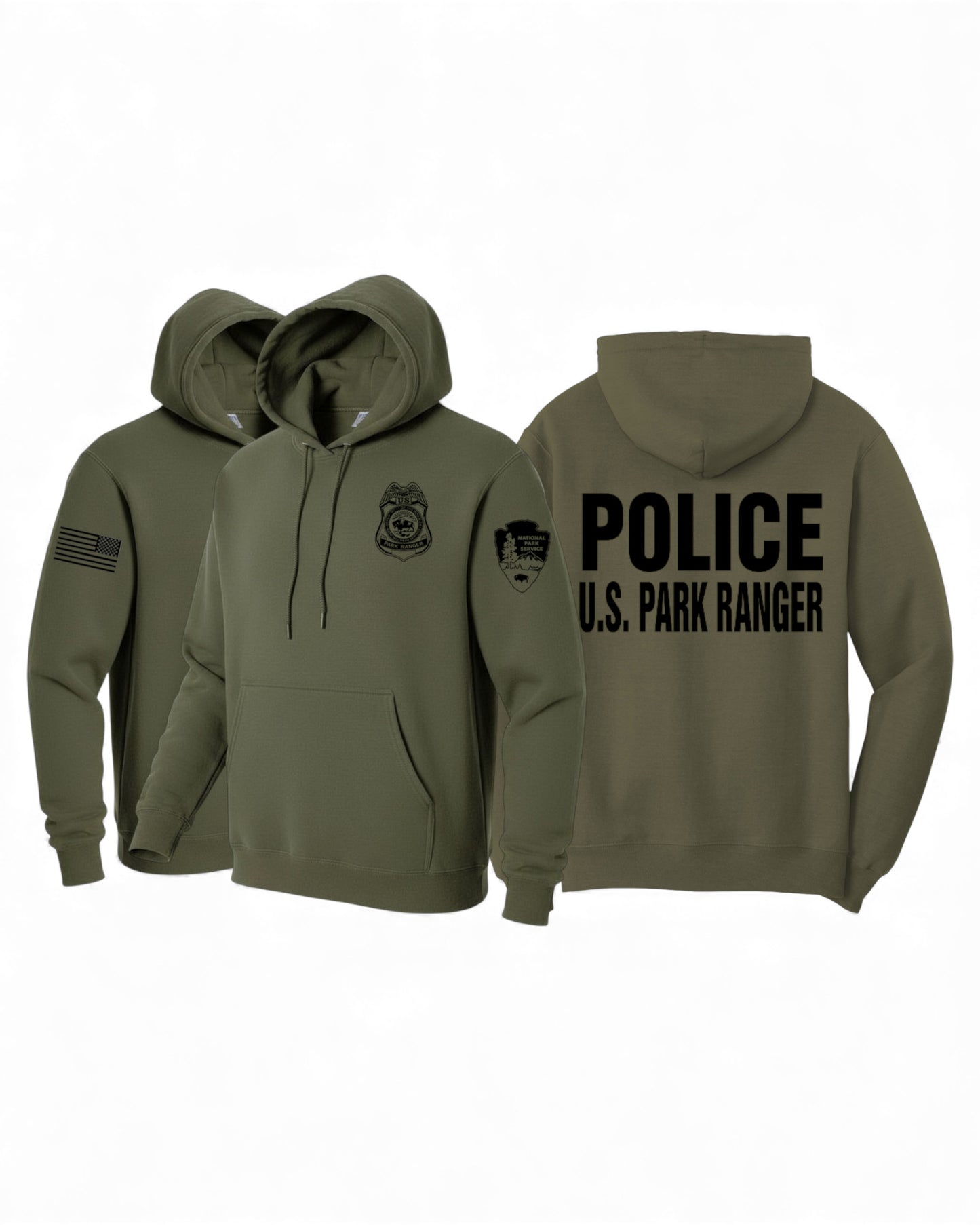 NPS PARK RANGER HOODED SWEATSHIRT 50/50 FLEECE-PC78H