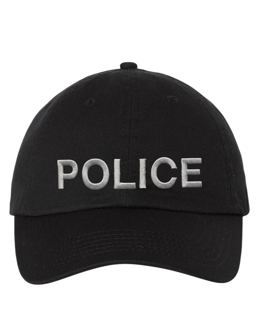 POLICE (LETTERS) ON LOW PROFILE HAT