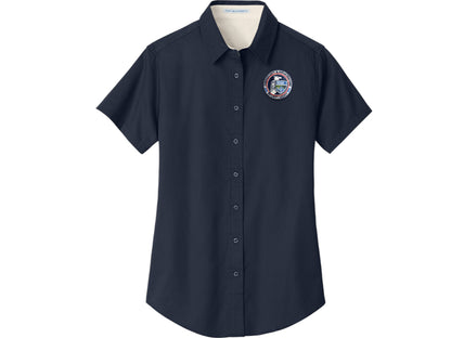 WOMEN'S CISA SEAL BUTTON UP DRESS SHIRT-L508