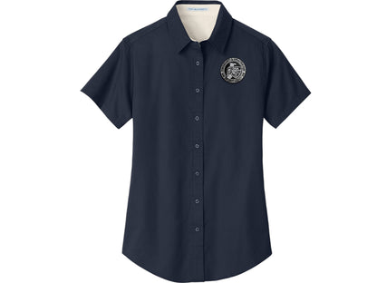 WOMEN'S CISA SEAL BUTTON UP DRESS SHIRT-L508