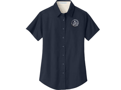 WOMEN'S CISA SEAL BUTTON UP DRESS SHIRT-L508