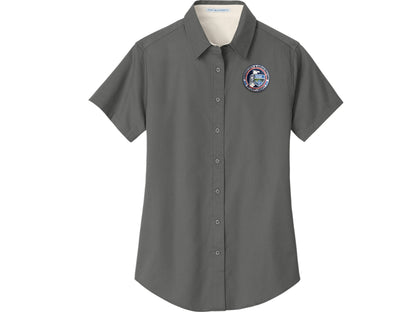 WOMEN'S CISA SEAL BUTTON UP DRESS SHIRT-L508