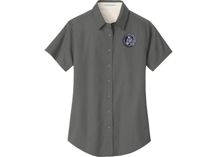 WOMEN'S CISA SEAL BUTTON UP DRESS SHIRT-L508