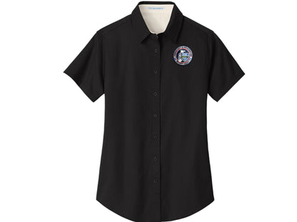 WOMEN'S CISA SEAL BUTTON UP DRESS SHIRT-L508