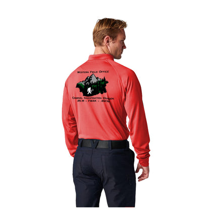 WESTERN FIELD OFFICE CID PRINTED -5.11 LONGSLEEVE POLO SHIRT
