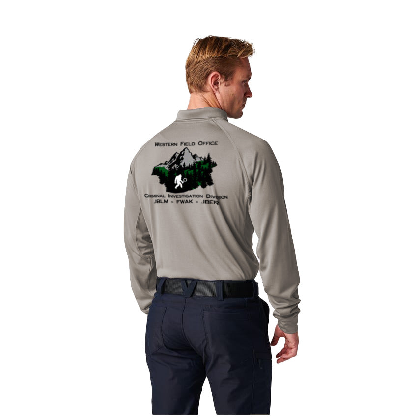 WESTERN FIELD OFFICE CID PRINTED -5.11 LONGSLEEVE POLO SHIRT