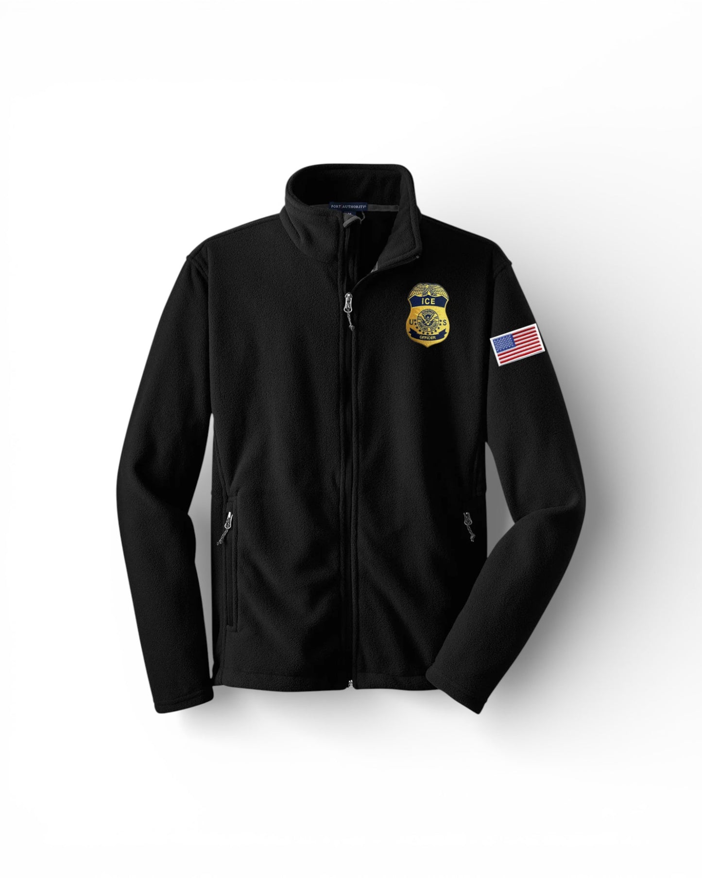 MEN'S ICE OFFICER BADGE FLEECE FULL ZIP JACKET-F217