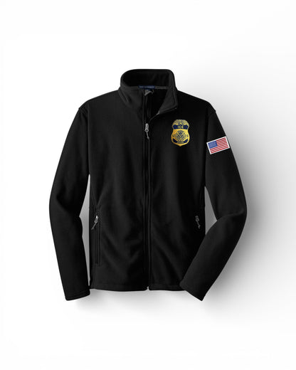 MEN'S ICE OFFICER BADGE FLEECE FULL ZIP JACKET-F217