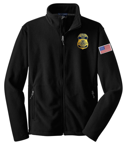 MEN'S ICE OFFICER BADGE FLEECE FULL ZIP JACKET-F217