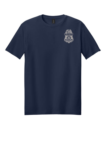 CBP OFFICER RAID GILDEN SOFTSTYLE T-SHIRT GREY INK-64000