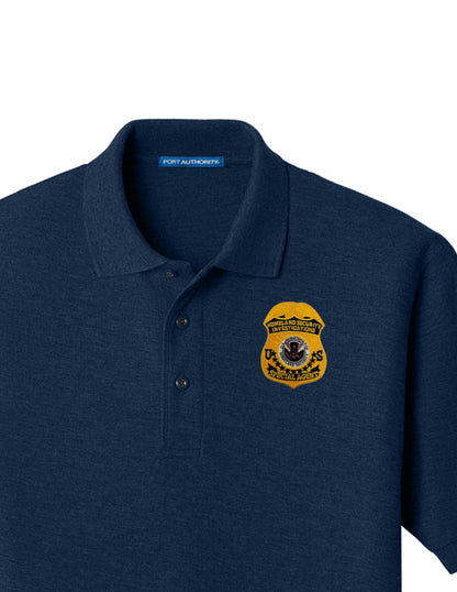 MEN'S HSI S/A BADGE PORT AUTHORITY POLO - K500