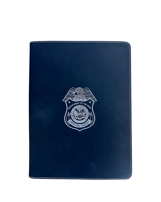 ARMY CID ZIPPERED LEATHERLETTE PADFOLIO