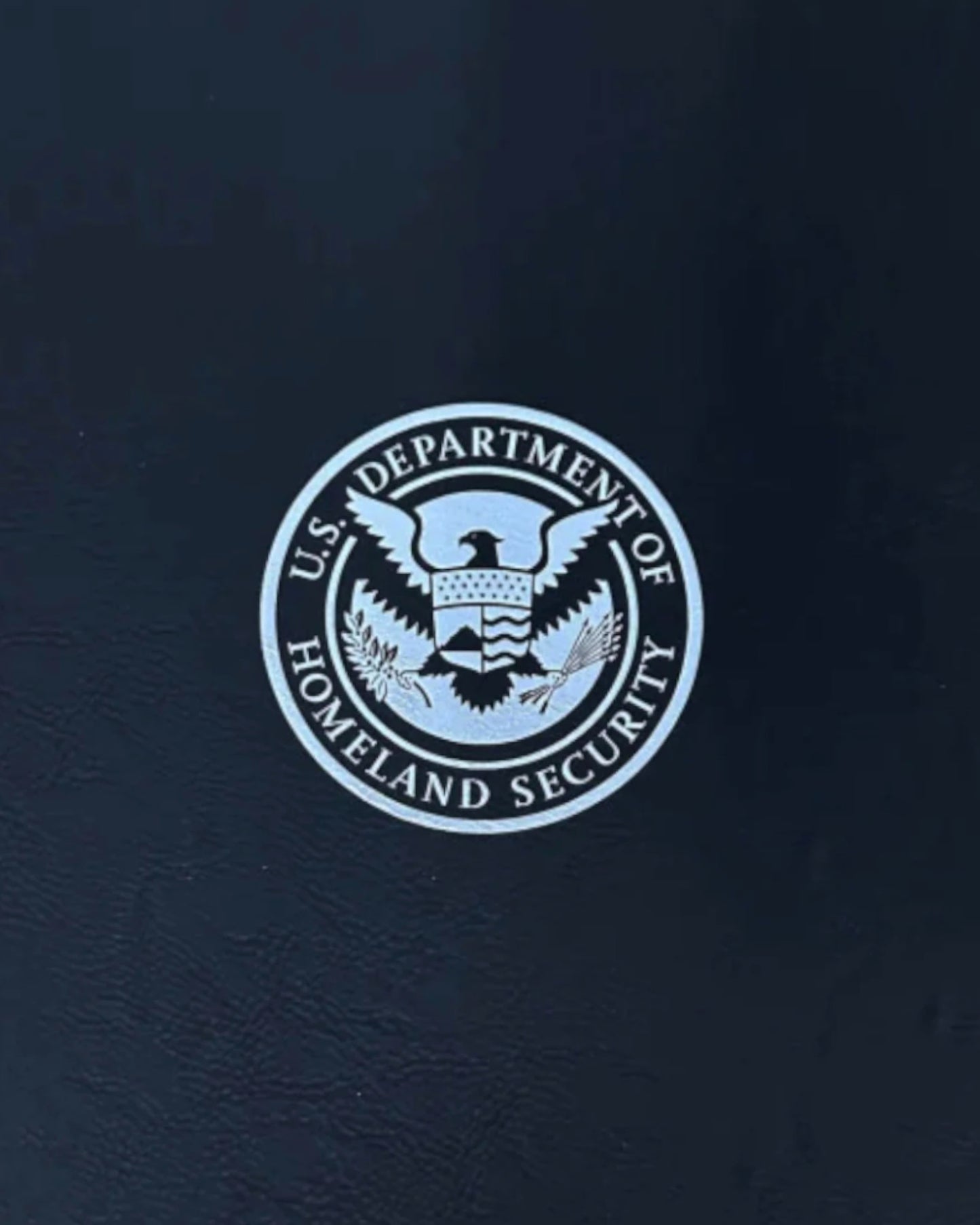 DHS SEAL ZIPPERED LEATHERLETTE PADFOLIO
