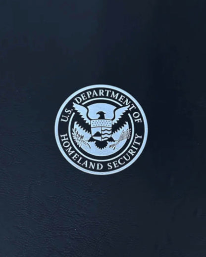 DHS SEAL ZIPPERED LEATHERLETTE PADFOLIO