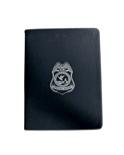 FWS SPECIAL AGENT ZIPPERED LEATHERLETTE  PADFOLIO