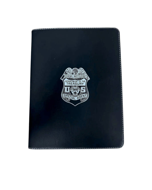 IRS-CI ZIPPERED LEATHERLETTE PADFOLIO