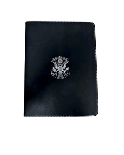 PARK POLICE BADGE ZIPPERED LEATHERLETTE PADFOLIO