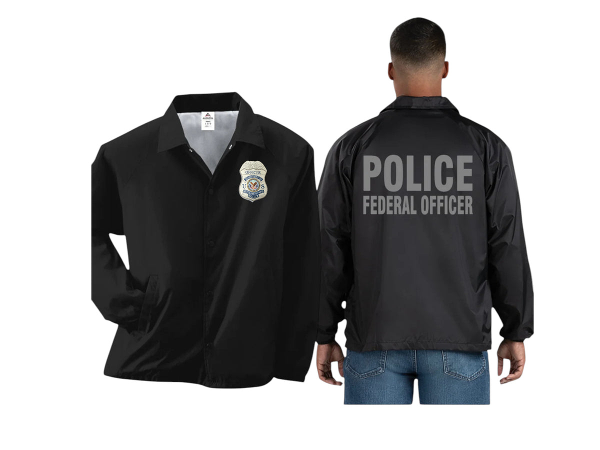 Custom Raid Jacket PRINTED VA POLICE BADGE RAID JACKET-BLACK/GREY INK-3100 – Sally's Cop Shop
